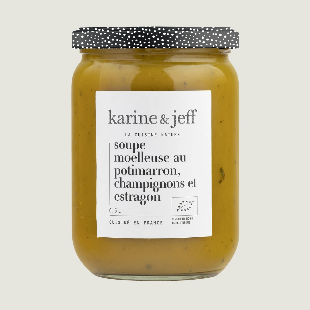 Soupe moelleuse au potimarron, champignons et estragon (2)
