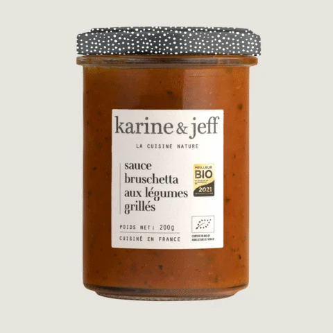 Salsa bruschetta con verdure grigliate